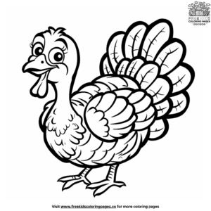 Cute and funny turkey coloring pages