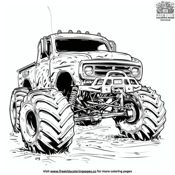 High-octane monster truck coloring pages