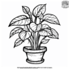 Small Potted Plant Coloring Pages