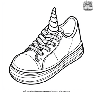 Imaginative fantasy shoe coloring pages