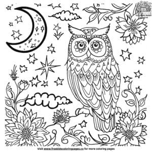 Lively owl diaries coloring pages: dive into fun adventures