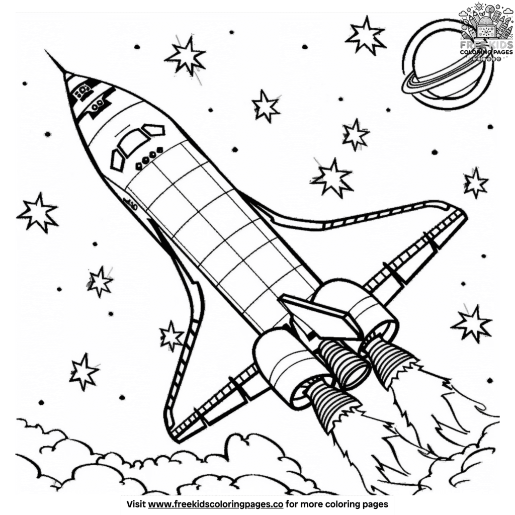 Awesome NASA Space Shuttle Coloring Pages