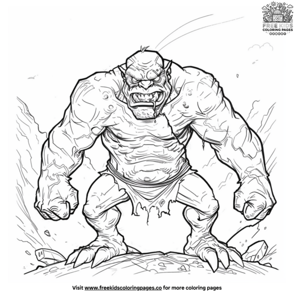 Realistic Monster Coloring Pages