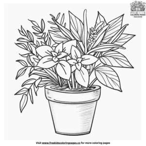 Indoor Plant Coloring Pages