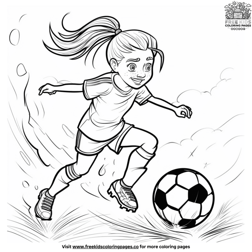 Inspirational Girl Soccer Coloring Pages
