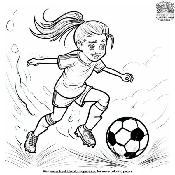 Inspirational Girl Soccer Coloring Pages