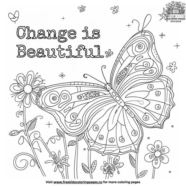 Inspirational quote coloring pages