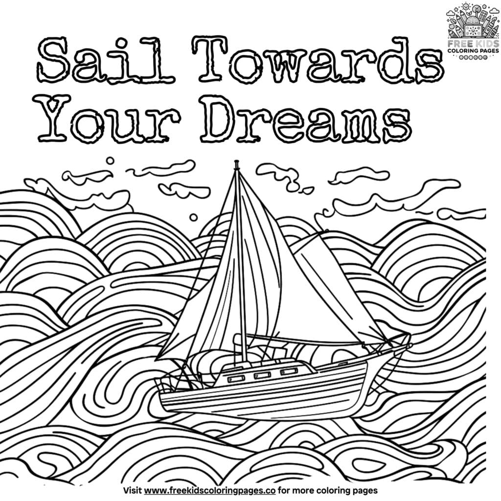 Inspirational quote coloring pages