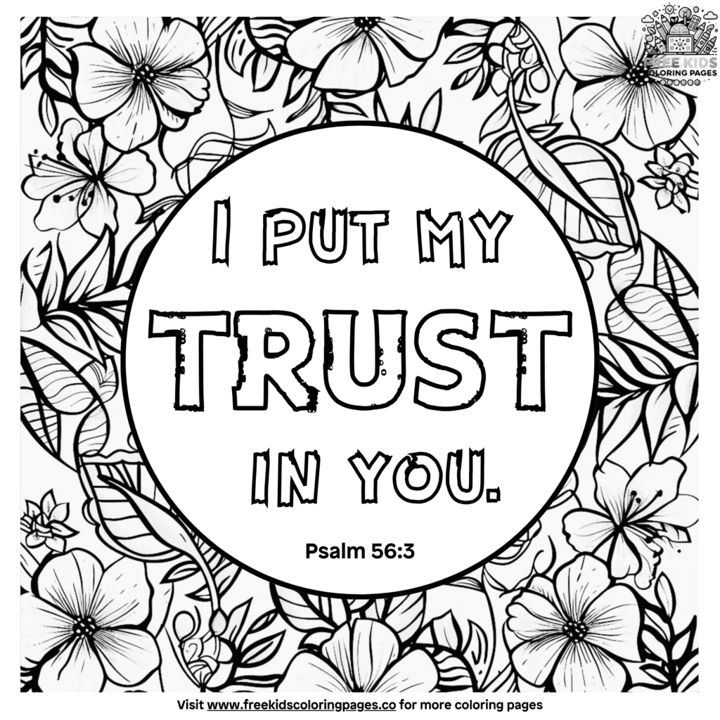 Inspirational bible verse coloring pages