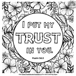 Comforting bible verse coloring pages