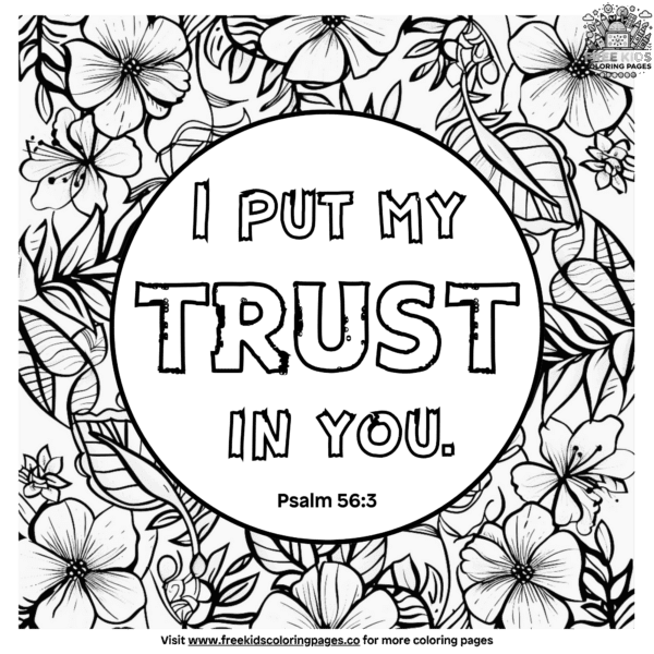 Comforting bible verse coloring pages