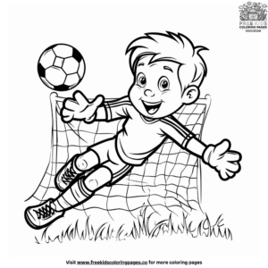 Intense Soccer Goalie Coloring Pages