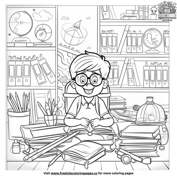 Interactive Back to School Activities Coloring Pages