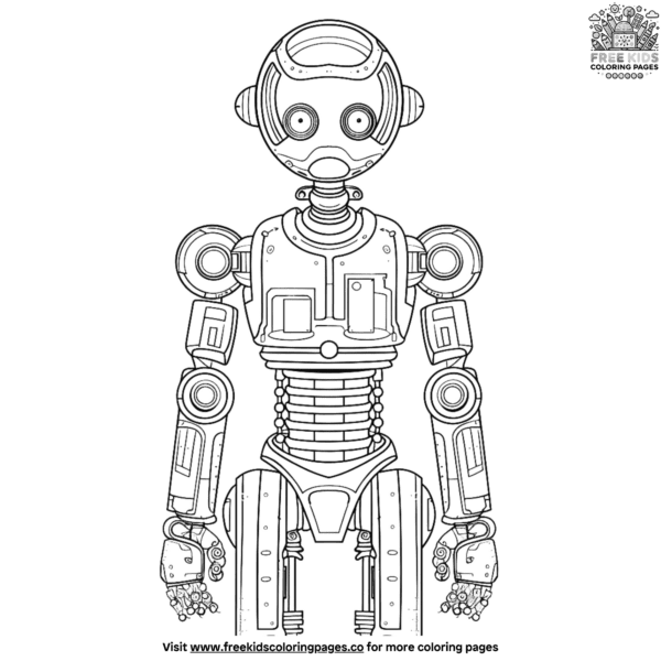 Interactive robot coloring pages