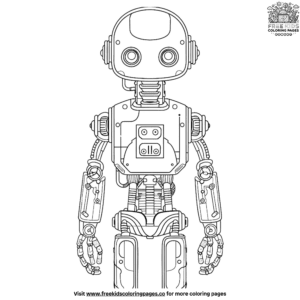 Engaging robot coloring pages