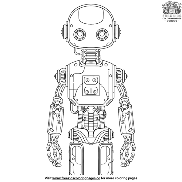 Engaging robot coloring pages