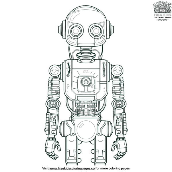 Creative robot coloring pages