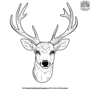 Deer Head Coloring Page