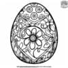 Floral Easter Egg Coloring Pages