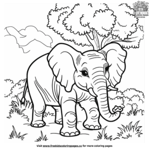 Intricate Detailed Elephant Coloring Pages