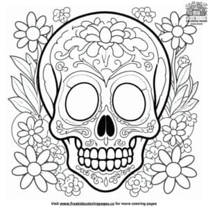 Complex Skull Coloring Pages