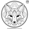 Bold Fox Mandala Coloring Pages