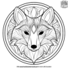 Complex Fox Mandala Coloring Pages