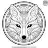 Intricate Fox Mandala Coloring Pages