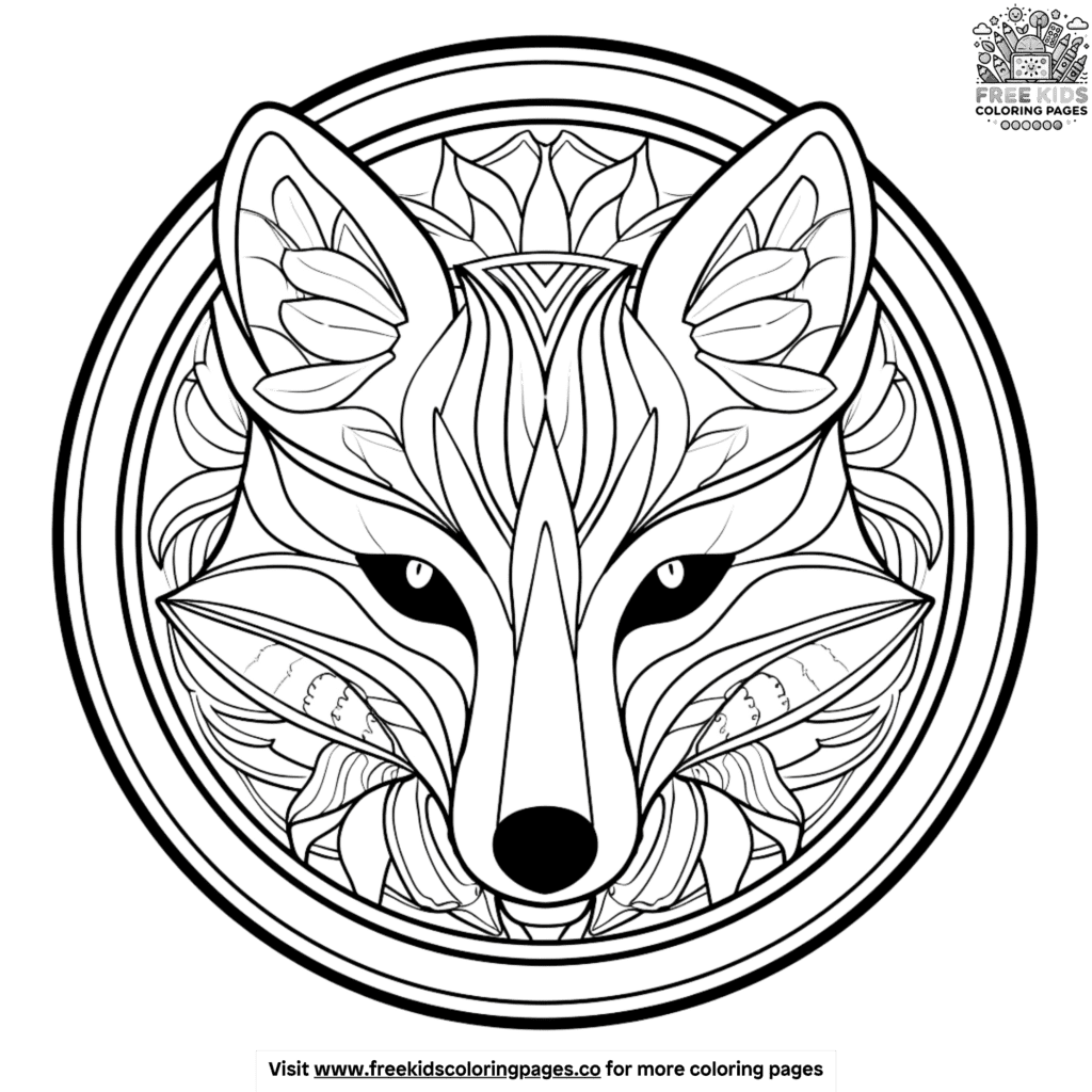 Bold Fox Mandala Coloring Pages A Creative Challenge