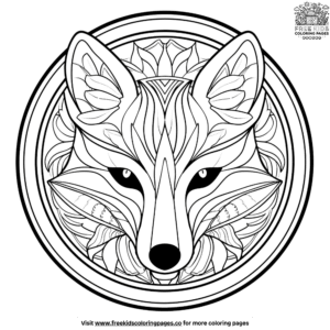 Intricate Fox Mandala Coloring Pages