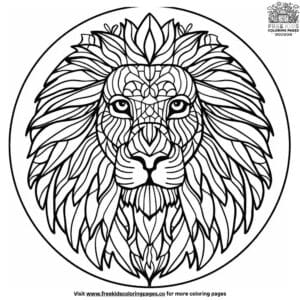 Mandala Lion Coloring Pages