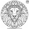 Detailed Mandala Lion Coloring Pages