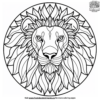 mandala lion coloring pages