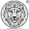 Complex Mandala Lion Coloring Pages