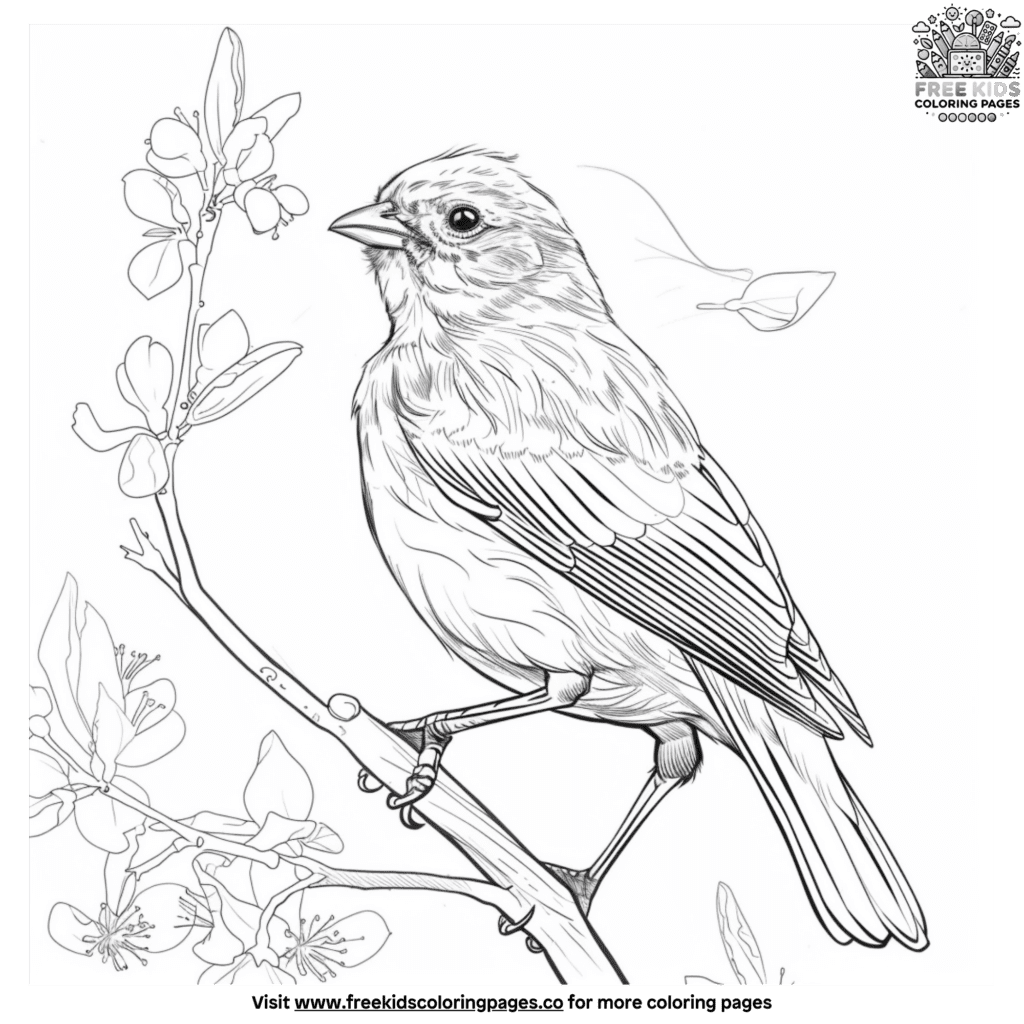 Bold realistic bird coloring pages for adults: a delightful challenge