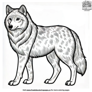 Realistic Wolf Coloring Pages