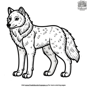 Detailed realistic wolf coloring pages for nature lovers