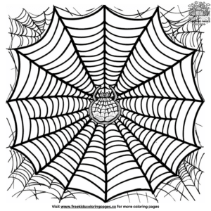 Spider web coloring pages