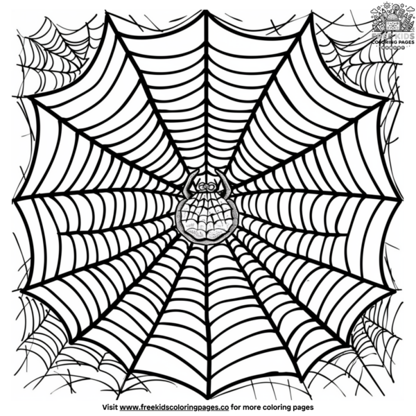 Spider Web Coloring Pages