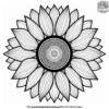 Vivid Sunflower Mandala Coloring Pages