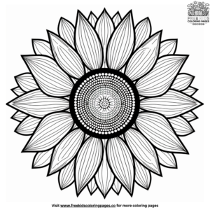 Sunflower Mandala Coloring Pages