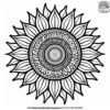 Decorative Sunflower Mandala Coloring Pages