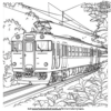 Train And Plants Coloring Pages