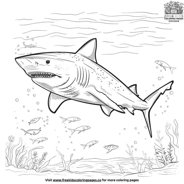 Detailed fish coloring pages