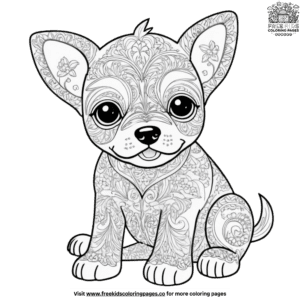 Radiant and Detailed Puppy Coloring Pages for Older Kids