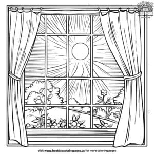 Cute Inside House Coloring Pages