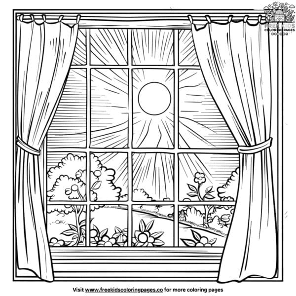 Cute inside house coloring pages