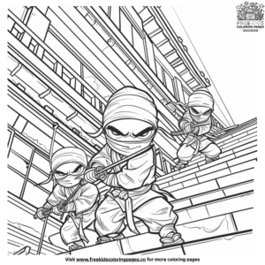 Running spy ninjas coloring pages