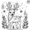 Christmas Reindeer Coloring Pages