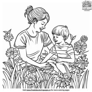 Happy mother's day coloring pages